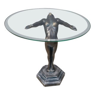 Vintage Art Deco Side Table, 1970s For Sale