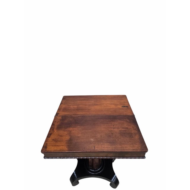 Antique American Empire Flame Mahogany Flip-Top Game Table For Sale In Chicago - Image 6 of 10