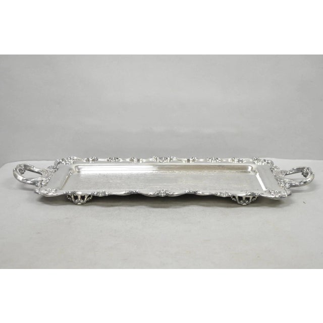 Mid 20th Century W&s Blackinton Victorian Silver Plated Narrow Serving Platter Dish Bar Tray For Sale - Image 13 of 14