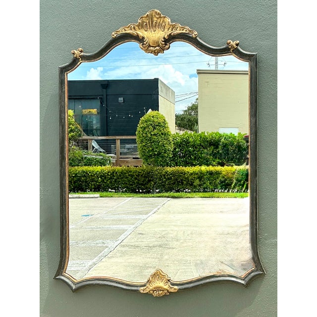 Vintage Ornate Carved Wood Mirror For Sale In West Palm - Image 6 of 12