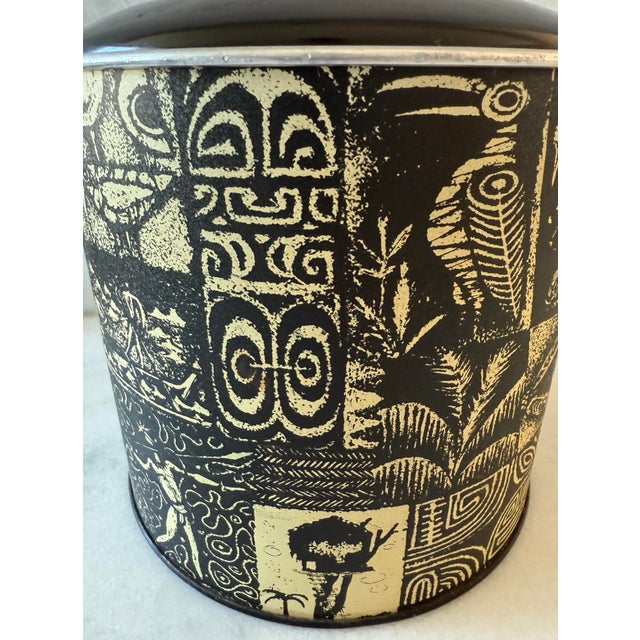 Mid 20th Century Vintage Tiki Style Metal Ice Bucket For Sale - Image 5 of 12