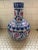 Chinese colorful hand porcelain vase. Artist stamp underneath.