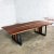 Early 21st Century Organic Modern Custom Conference Table Natural Walnut Top Powder Black Base by Matthew Jarmer For Sale - Image 12 of 12