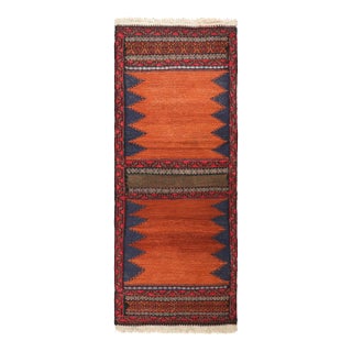 Vintage Afghan Kilim With Polychromatic Geometric Stripes, From Rug & Kilim For Sale