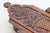 Brown French 19th Century Carved Walnut Farinerio Decorative Box with Floral Decor For Sale - Image 8 of 9