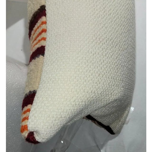 Mid 20th Century Mid 20th Century Striped Hand Woven Bolster Pillow For Sale - Image 5 of 6