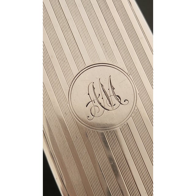 English Art Deco Sterling Silver Grooming Trio by William Neale, Birmingham 1927 For Sale - Image 11 of 18