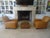 Lee Industries Art Deco Style Leather Chairs by Lee Industries For Sale - Image 4 of 11