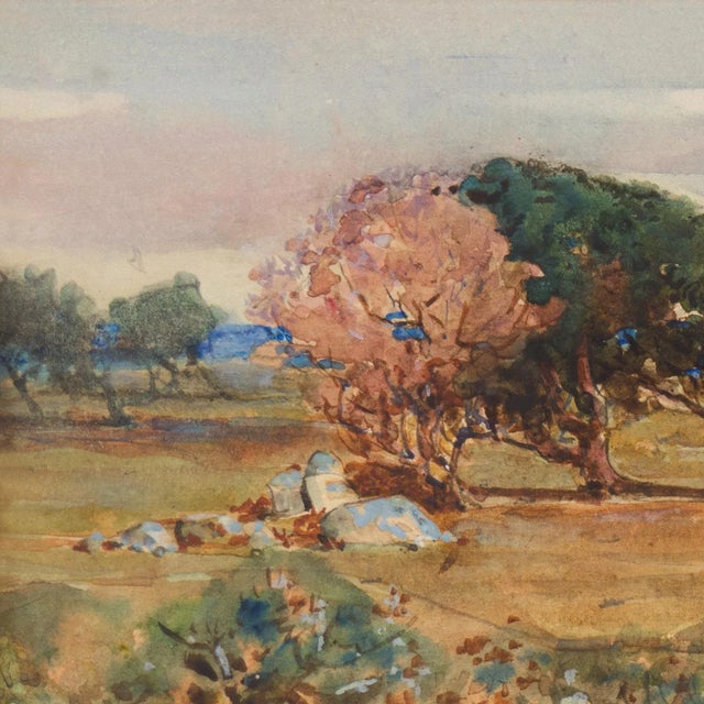 Paper 'Moss Beach, Monterey, California' by Elmer Wachtel, 1909, Pacific Coastal Landscape, Art Student's League New York City, Benezit For Sale - Image 7 of 10