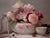 Silver Rimmed Bowl by Marsha Whitesides Piper | Oil on Panel Still life with flowers and a bowl For Sale - Image 4 of 5