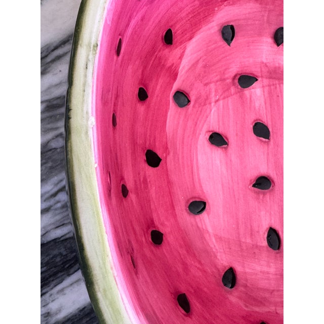 American Vintage Trompe L’Oleil Watermelon Bowl For Sale - Image 3 of 13