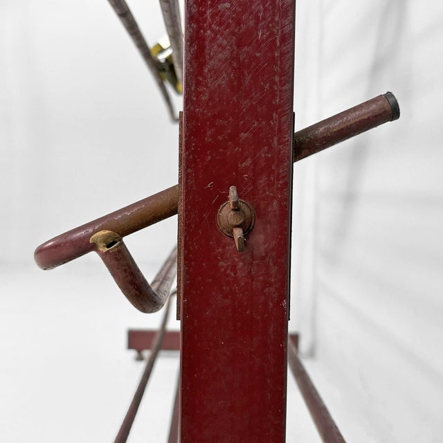Italian Industrial Floor-Standing Metal Bottle Rack, 1990s For Sale - Image 10 of 13