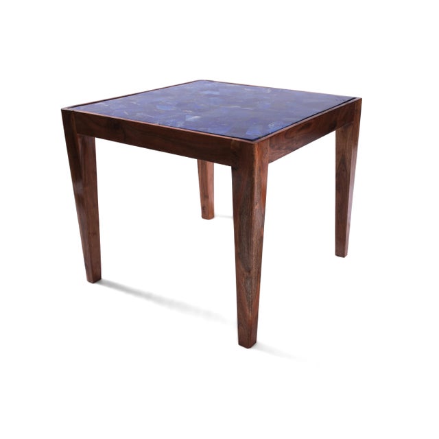 Lapis Lazuli Stone Night Stand For Sale - Image 4 of 4