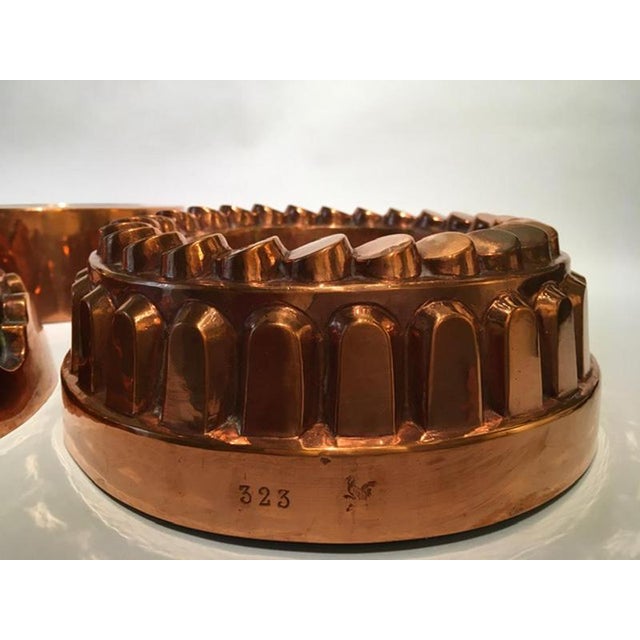 Metal Copper Kitchen Pudding Molds for Wall Decoration, France, 1790s, Set of 3 For Sale - Image 7 of 18