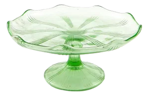 Cake Bowl on Stand from Ząbkowice Glassworks, 1970s