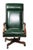 Late 20th Century Exceptional Judge Style High Back Swivel Tilt Leather Desk Chair For Sale - Image 10 of 17
