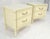 Beige Pair of Faux Bamboo Beige White Lacquer Two Drawers Nightstands End Tables For Sale - Image 8 of 8