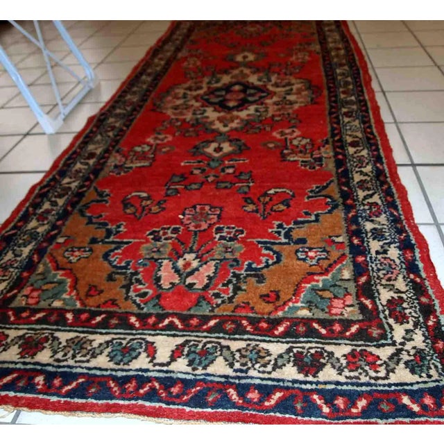 Persian 1960s Handmade Vintage Persian Hamadan Runner For Sale - Image 3 of 10