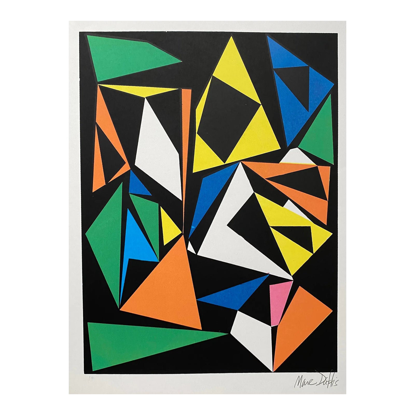 1980s Marc Daffis Abstract Serigraph | Chairish