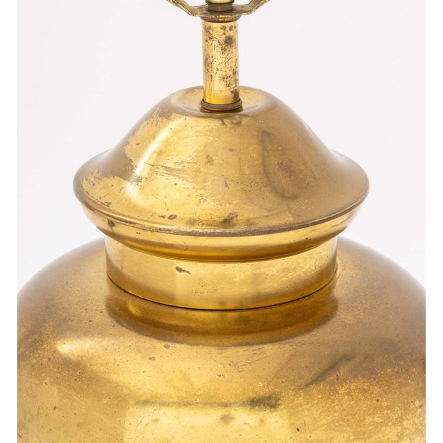 Mid-Century Modern Brass Ginger Jar Lamp For Sale - Image 4 of 6