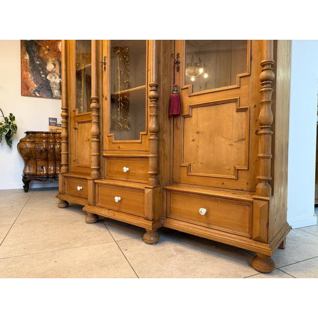 Antique Farmhouse Display Cabinet For Sale - Image 14 of 16