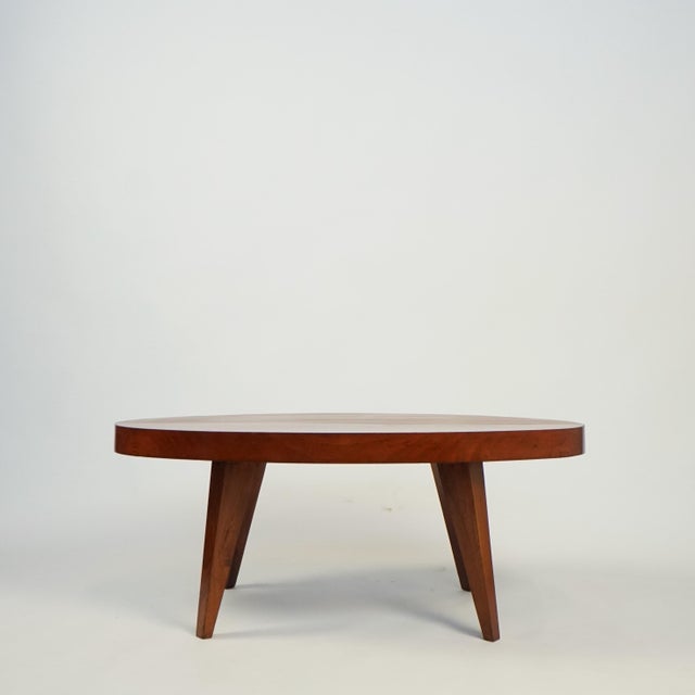 1950s French Modernist Coffee Table and Stools by Charlotte Perriand, 1950s, Set of 7 For Sale - Image 5 of 11