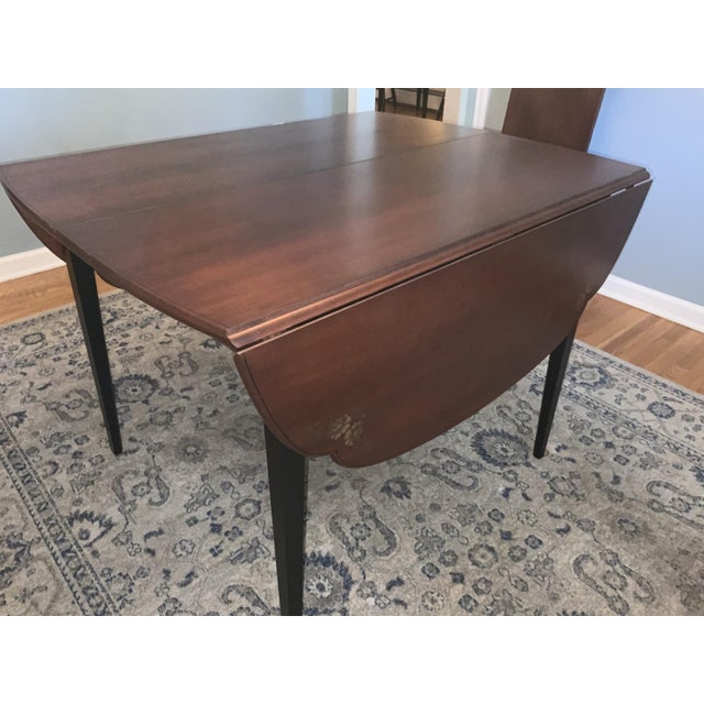 Hitchcock Vintage Hitchcock Cloverleaf Extension/Drop Leaf Dining Table For Sale - Image 4 of 7