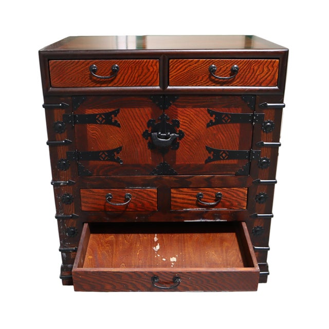 Vintage Korean Tansu Chest With Iron Hardware For Sale In Portland, OR - Image 6 of 18