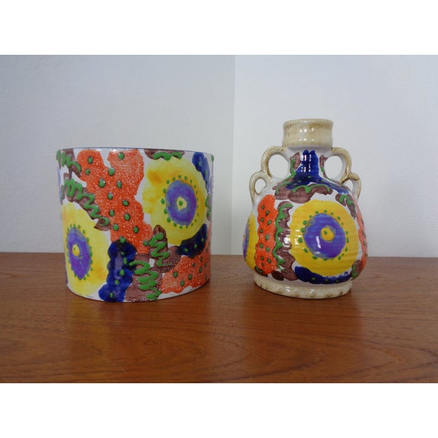 Vase and Planter in Ceramic from Marei, 1970s, Set of 2 For Sale - Image 4 of 18