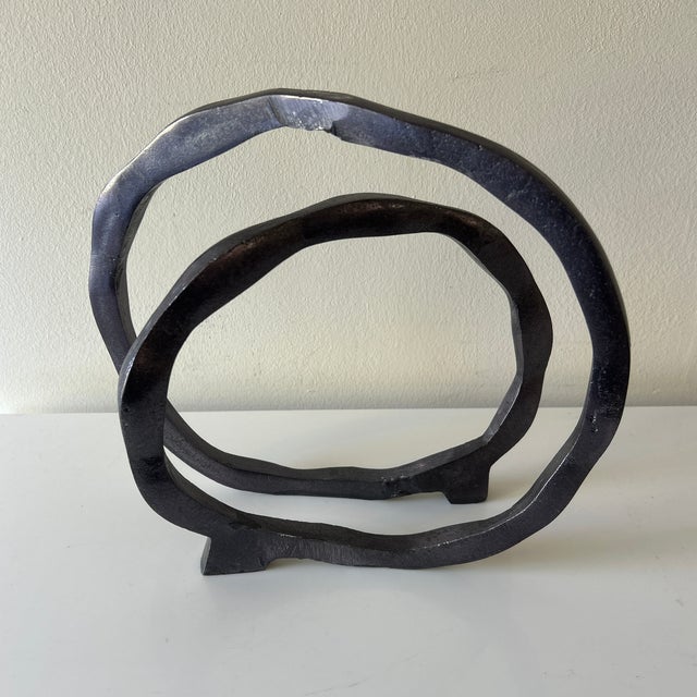 Contemporary Abstract Metal Ring Sculpture For Sale - Image 11 of 11