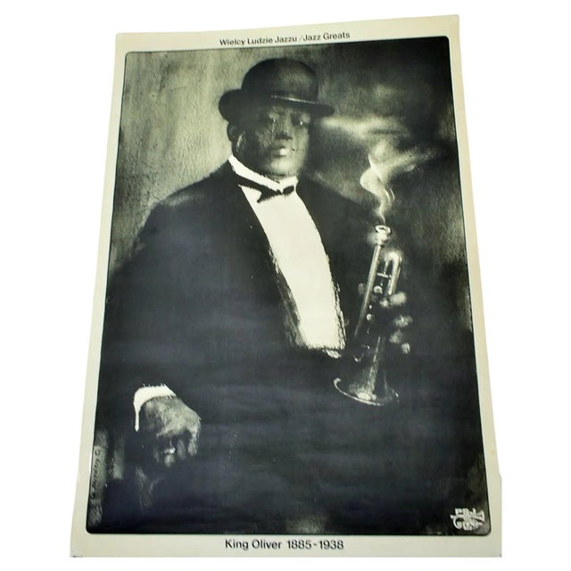 King Oliver Jazz Poster from Swierzy, 1900s For Sale - Image 12 of 12