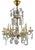 20th Century Brass and Crystal Chandelier For Sale