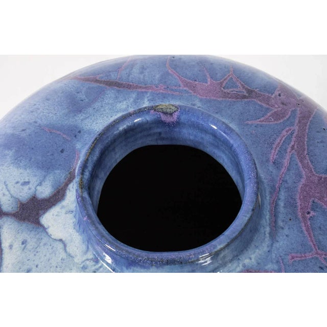 Blue Large Blue Glaze Vase For Sale - Image 8 of 10