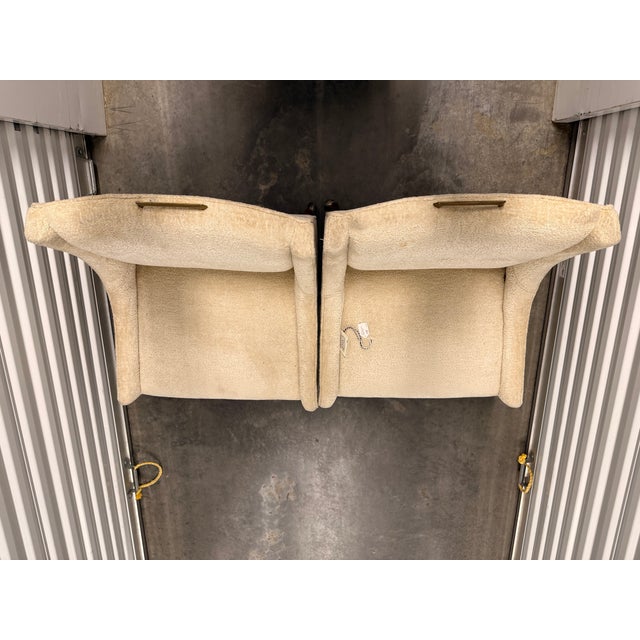 Ivory Pair of Slipper Lounge Chairs Mid-Century Modern For Sale - Image 8 of 12