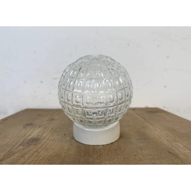 Industrial Vintage White Porcelain Wall Light, 1970s For Sale - Image 3 of 12