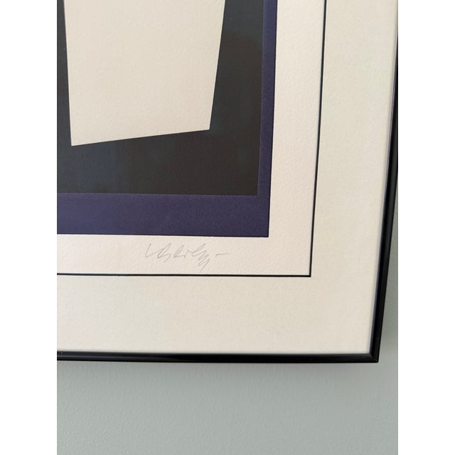 Mid 20th Century Mid 20th Century Signed Victor Vasarely Framed 'Composition 2' Op Art Serigraph For Sale - Image 5 of 6
