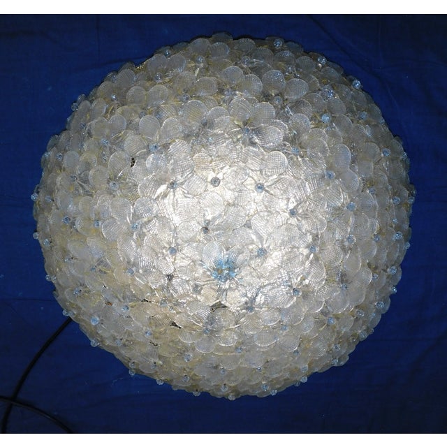 Glass Millefiori Flush Mount by Barovier E Toso For Sale - Image 7 of 7