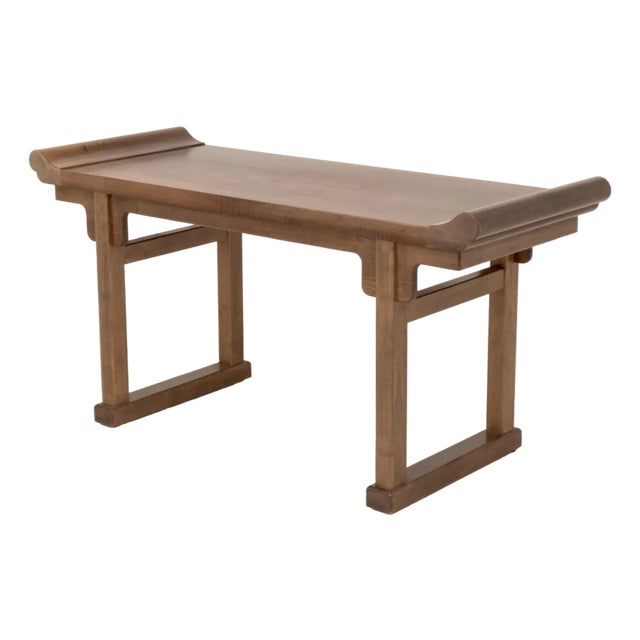 Asian Modern Wood Console Table For Sale