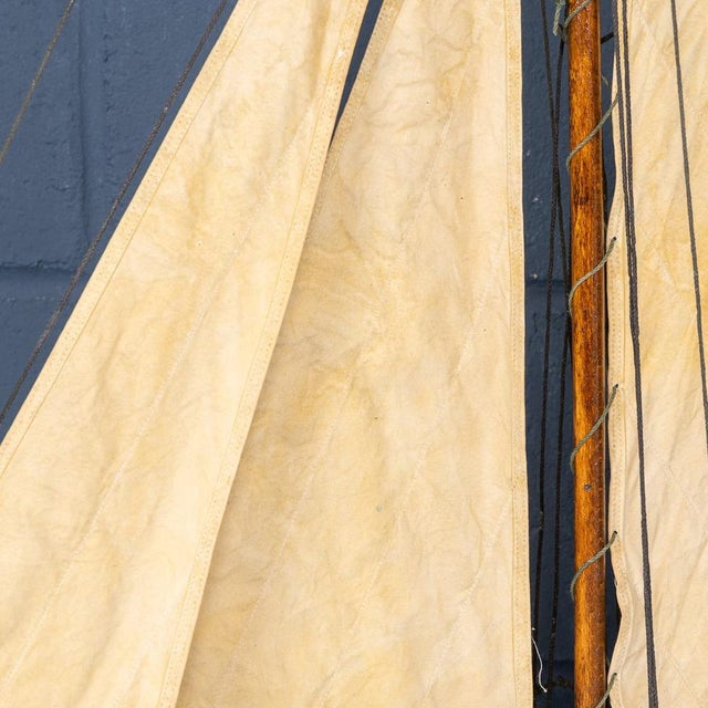 Vintage English Carved Hull Pond Yacht, 1930 For Sale - Image 9 of 18