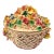 Vintage Italian Capodimonte Porcelain Flower Basket Box With Applied Roses For Sale