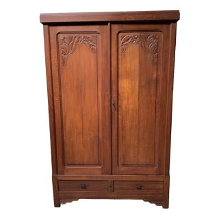 Art Deco Oak Wardrobe, 1925 For Sale