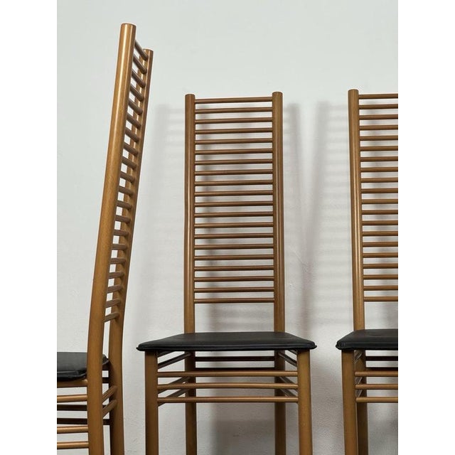 Ladder Back Dining Chairs, Italy, 1980, Set of 4 For Sale - Image 6 of 14