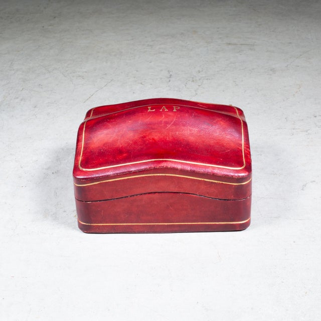 Mid 20th Century Mid-Century Italian Mongrammed Humpback Calfskin Trinket Box c.1960 For Sale - Image 5 of 8