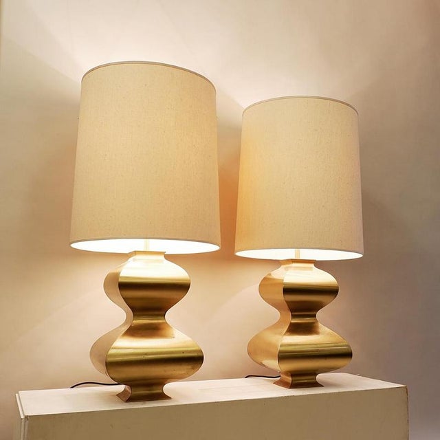 Brass Table Lamps, 1970s, Set of 2 For Sale - Image 5 of 10