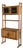 Vintage Danish Oak Display Cabinet / Shelving Unit With Glass Doors – Mid-Century Storage Hutch For Sale