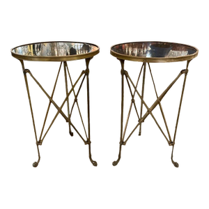 Pair of French Granite Side Tables