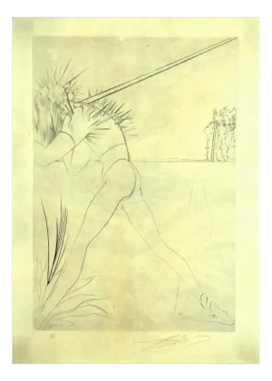 After Salvador Dalì, There Are Soldiers, Etching, 1973