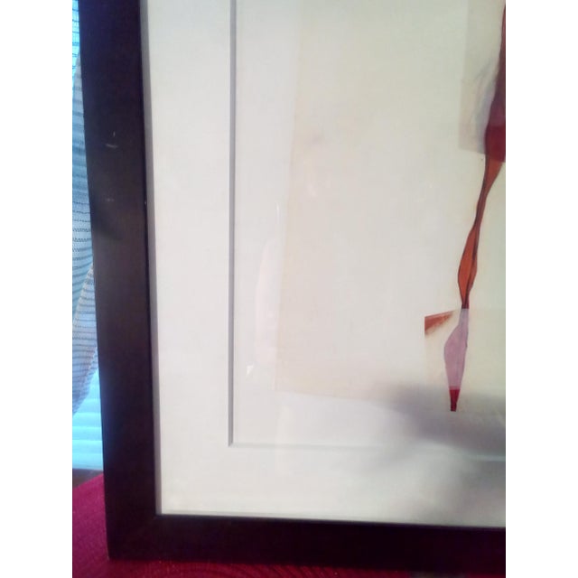 2010s Mary Mackey Mythos Flagship Piece With Watercolor, Ink and Paper Collage Minimalist Abstract For Sale - Image 5 of 8