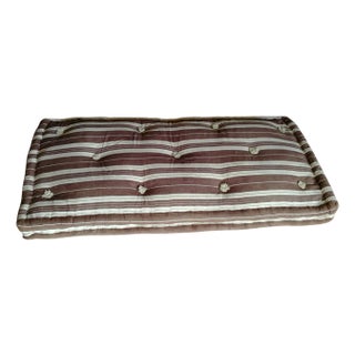 Italian Striped Fabric and Straw Mattress, 1950s For Sale