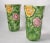 Pair, Italian 3d Majolica Floral Vases Roses Green Pink Yellow Hand-Painted For Sale - Image 13 of 13